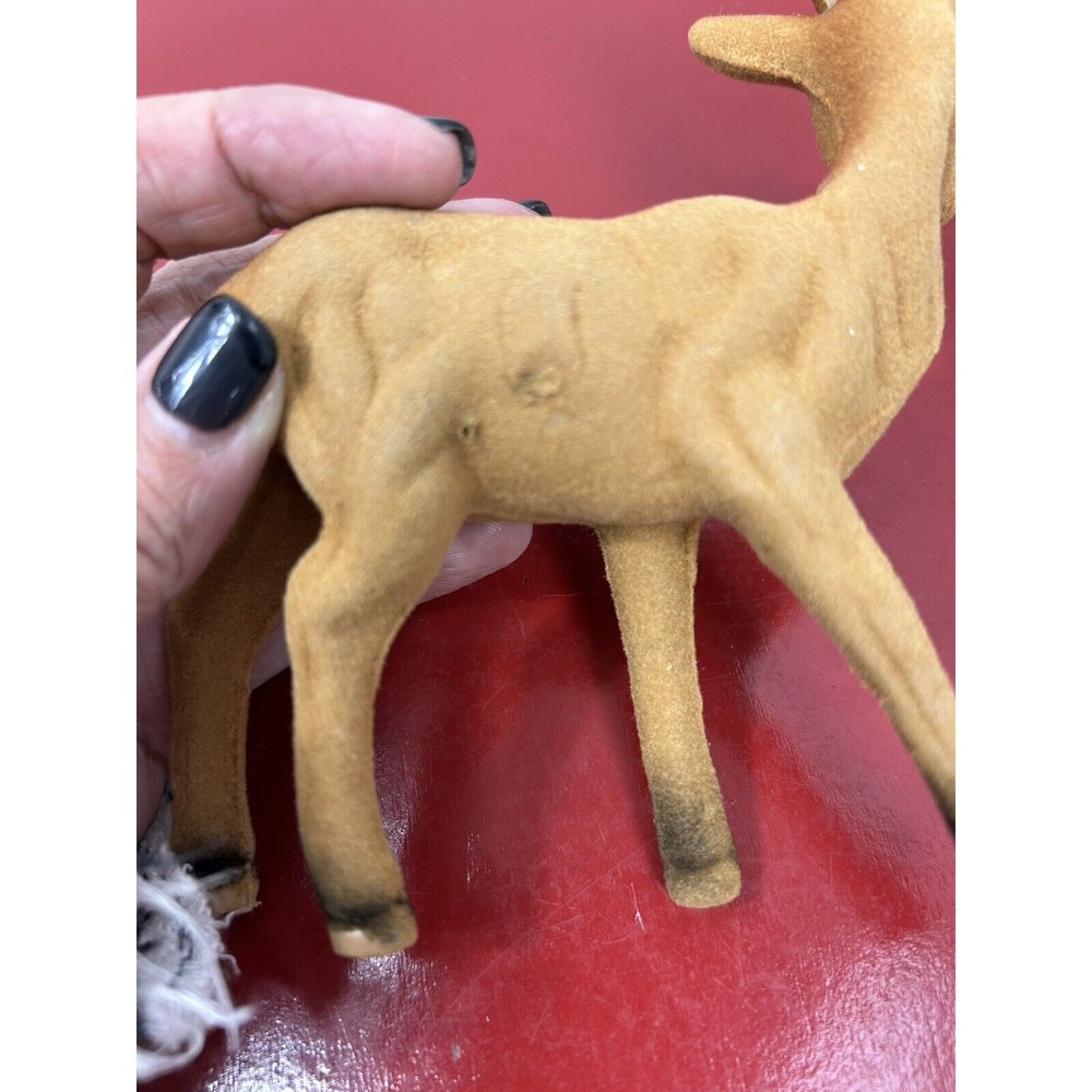 Vintage Flocked Deer Buck - Picture 11 of 12
